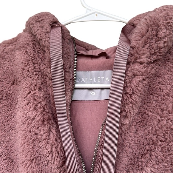 Athleta Teddy Ritual Mauve Pink Jacket Coat XS - Picture 6 of 6